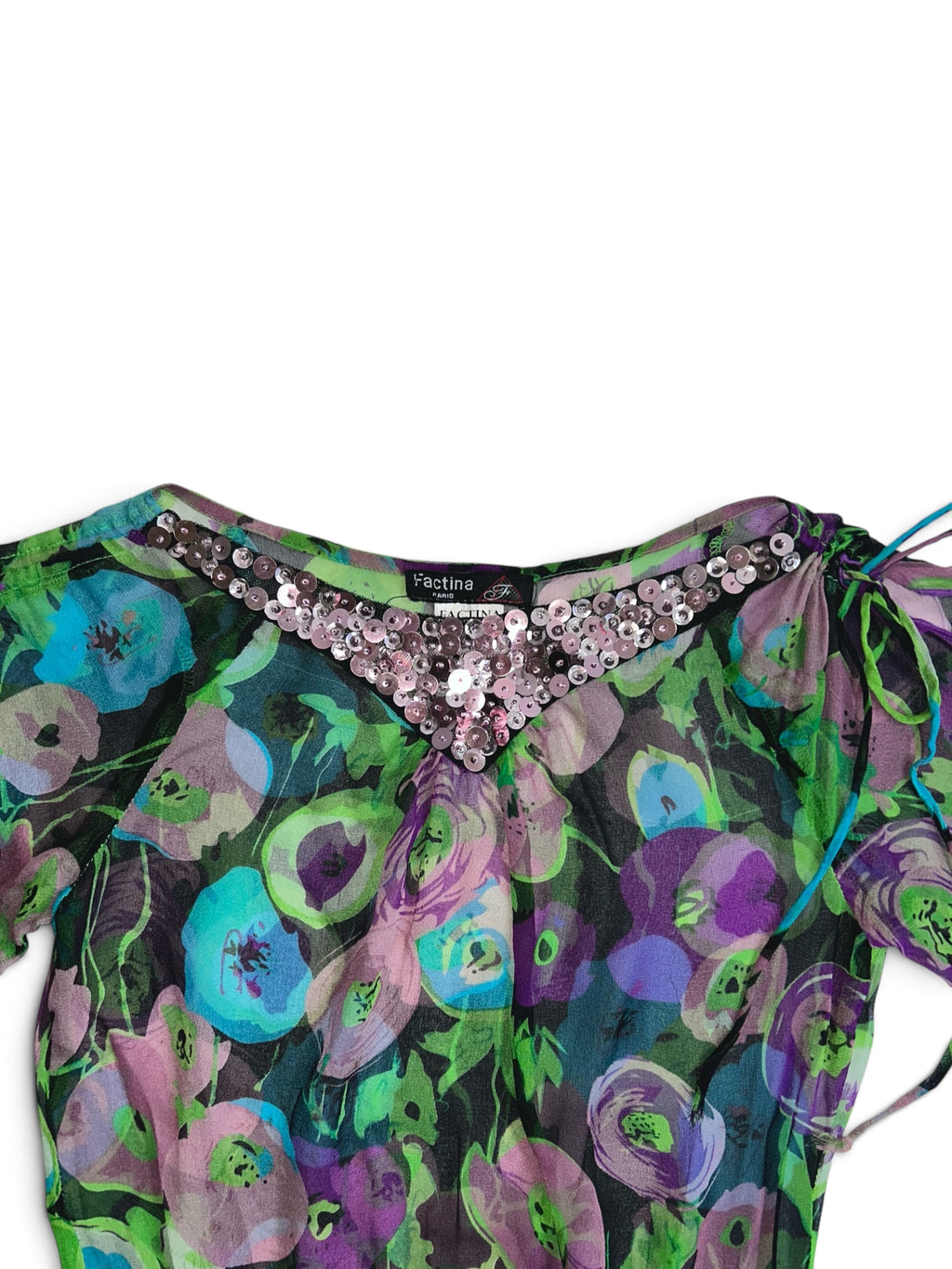 flower sheer tunic top