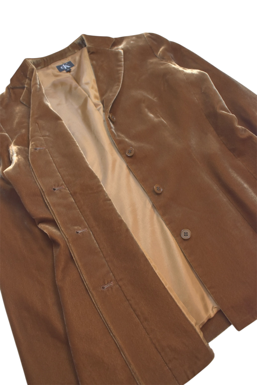 Calvin Klein brown velour jacket