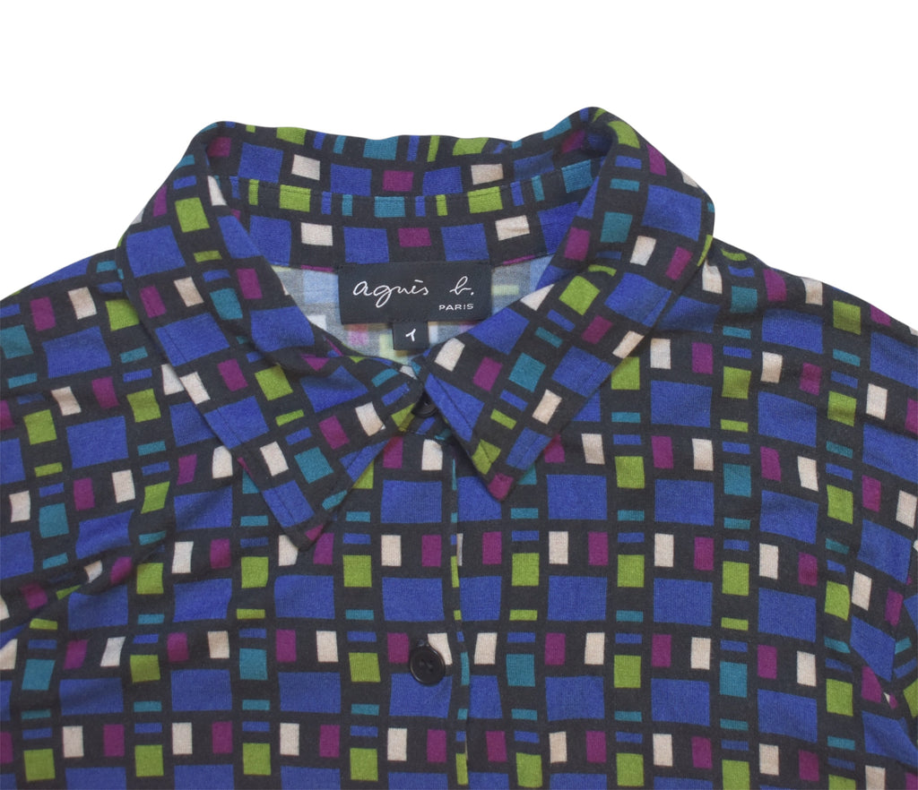 agnes b. patterned cotton shirt