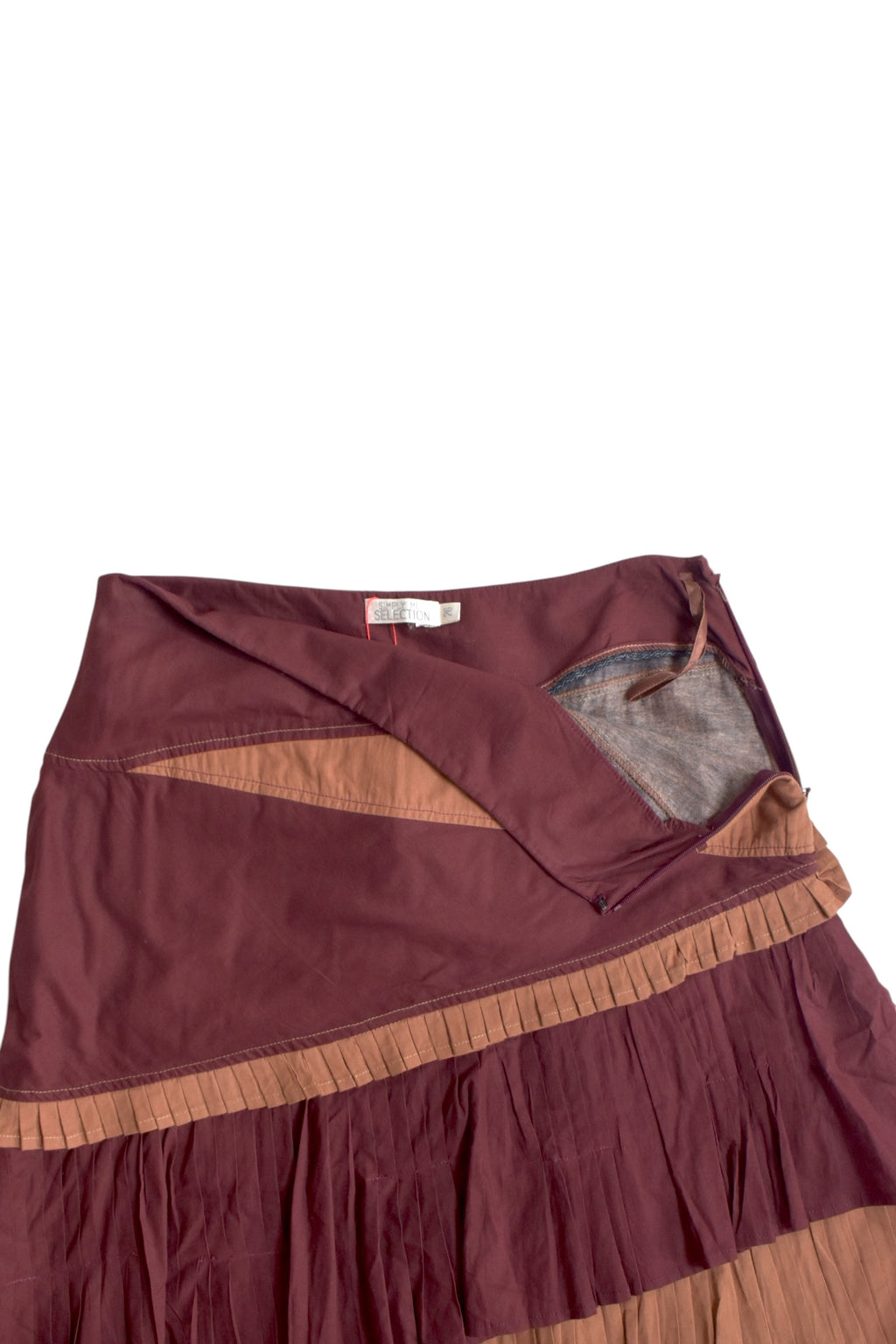 two tone tiered skirt
