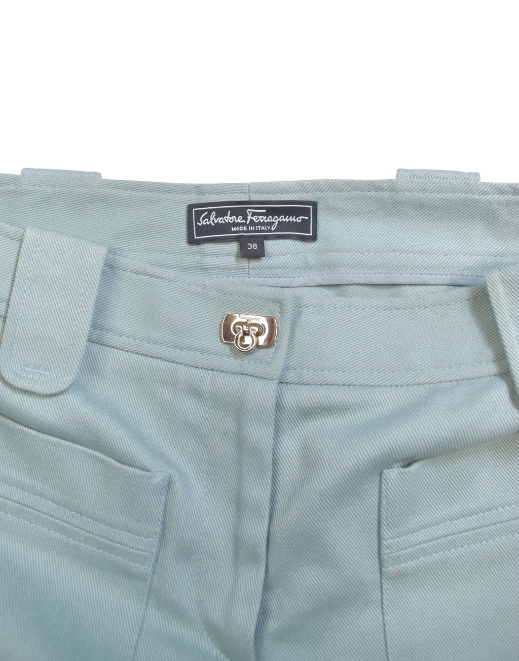 Salvatore Ferragamo sky blue pants