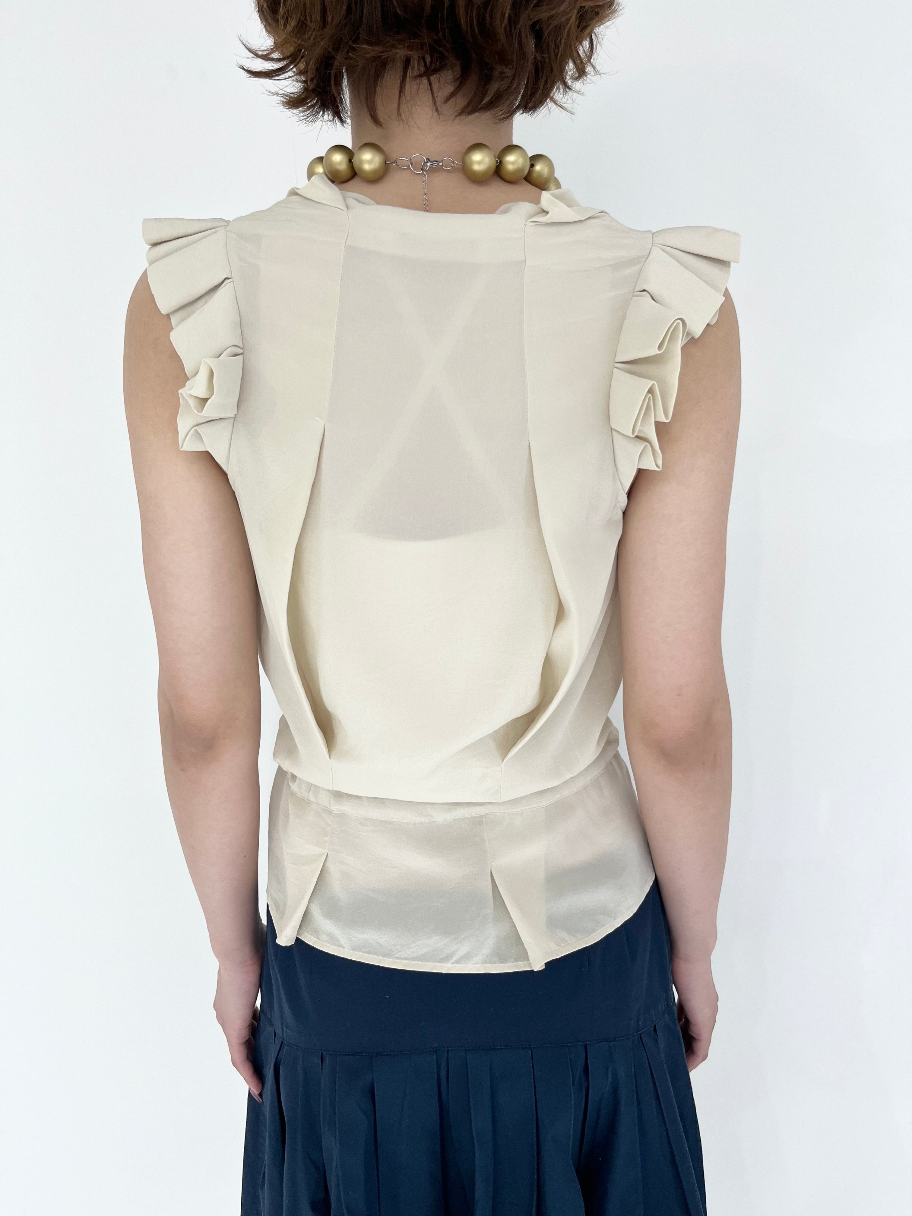 See by chloe silk frill top