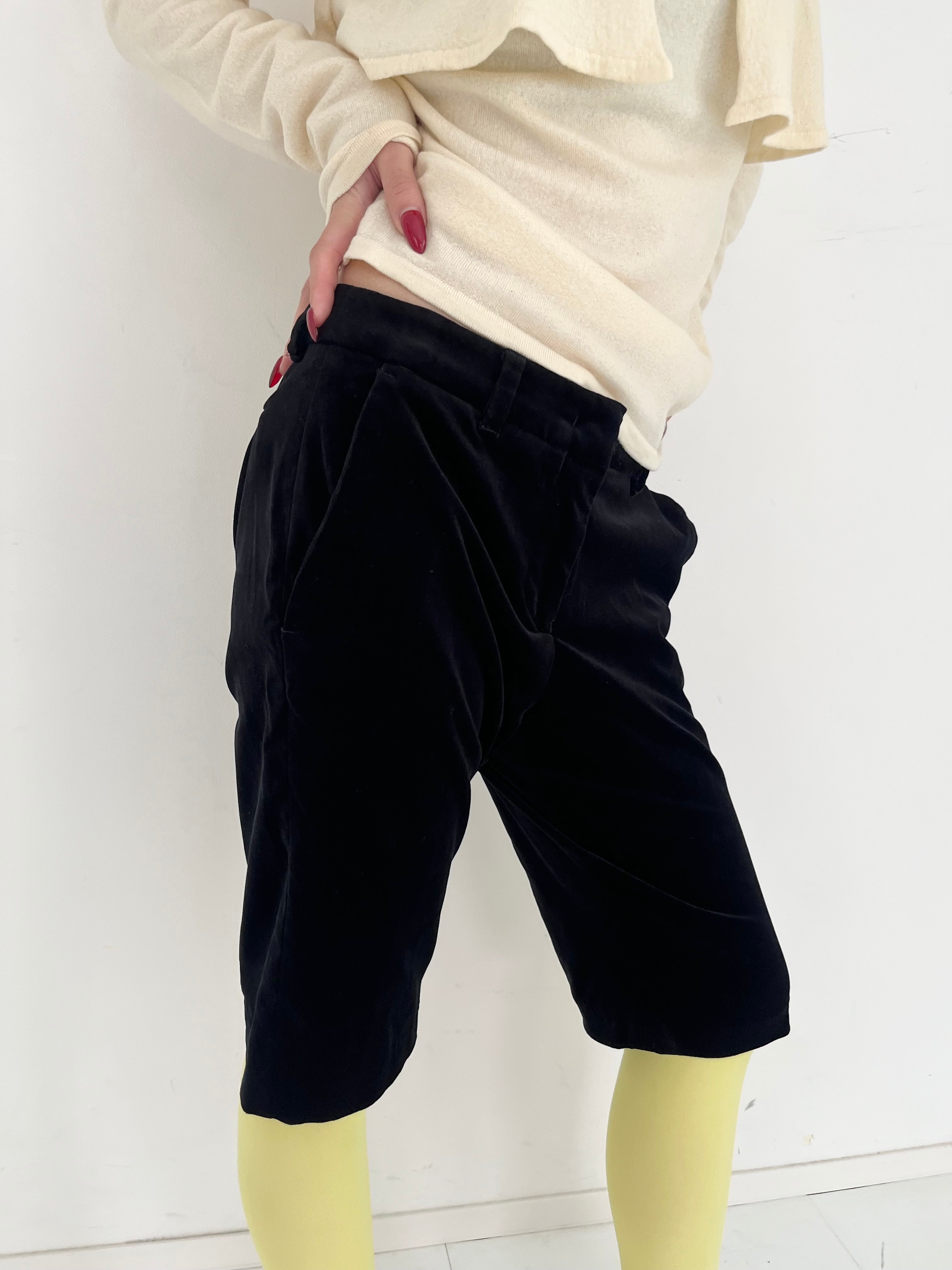EMPORIO ARMANI velvet half pants