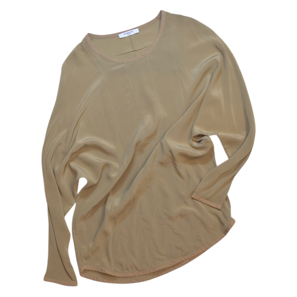 Givenchy khaki silk tops