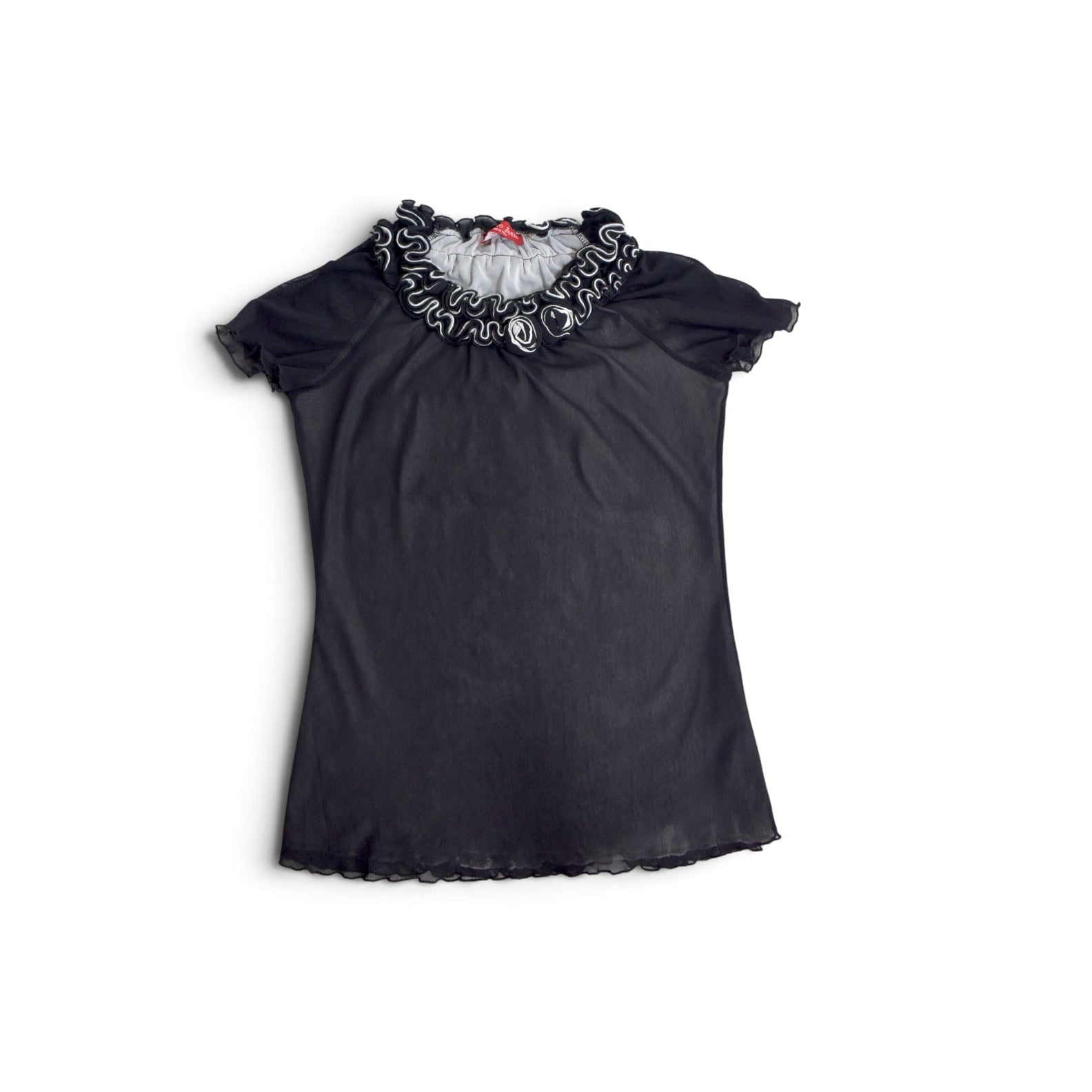 black sheer top