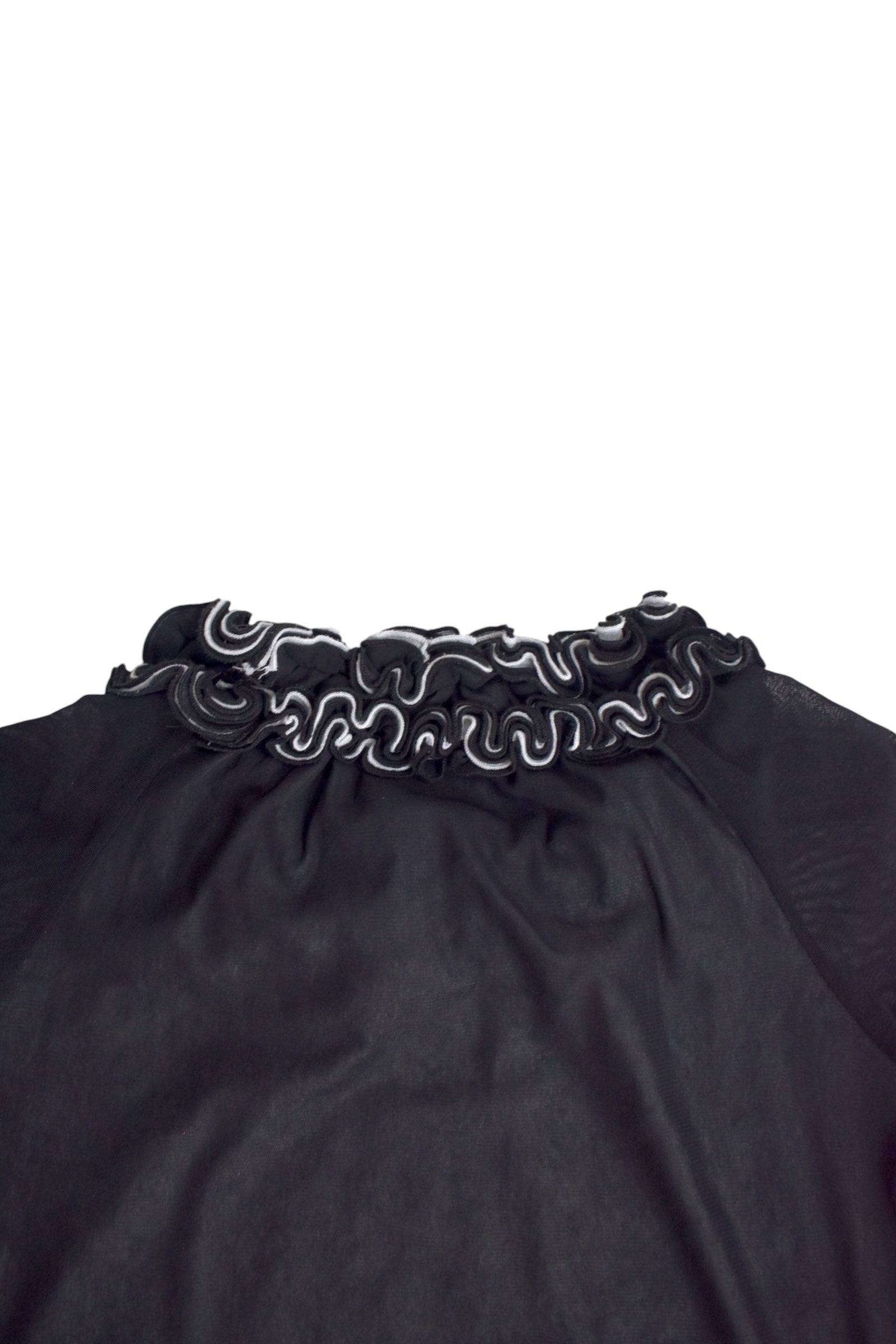 black sheer top