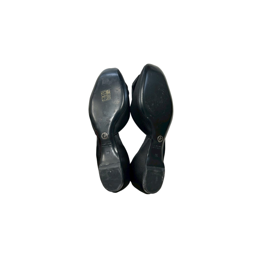GIORGIO ARMANI flower flat shoes