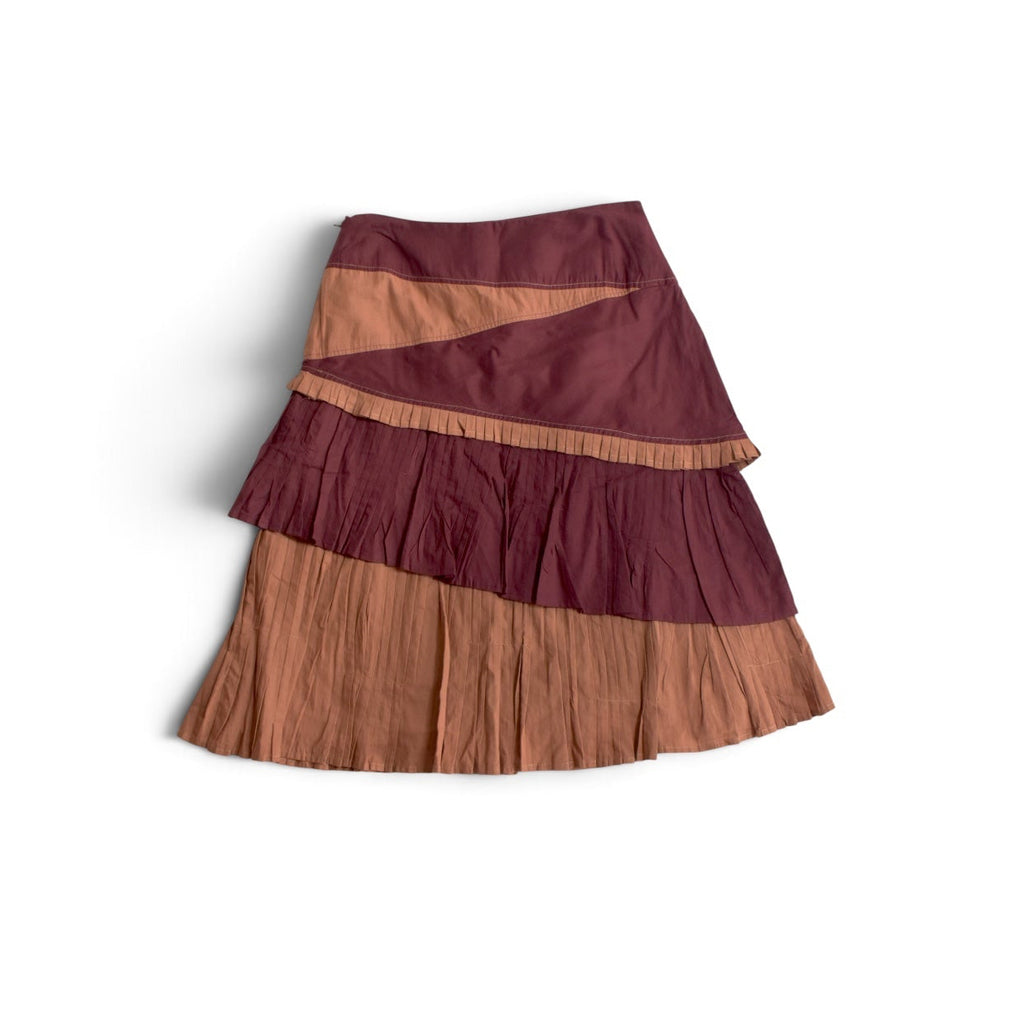 two tone tiered skirt