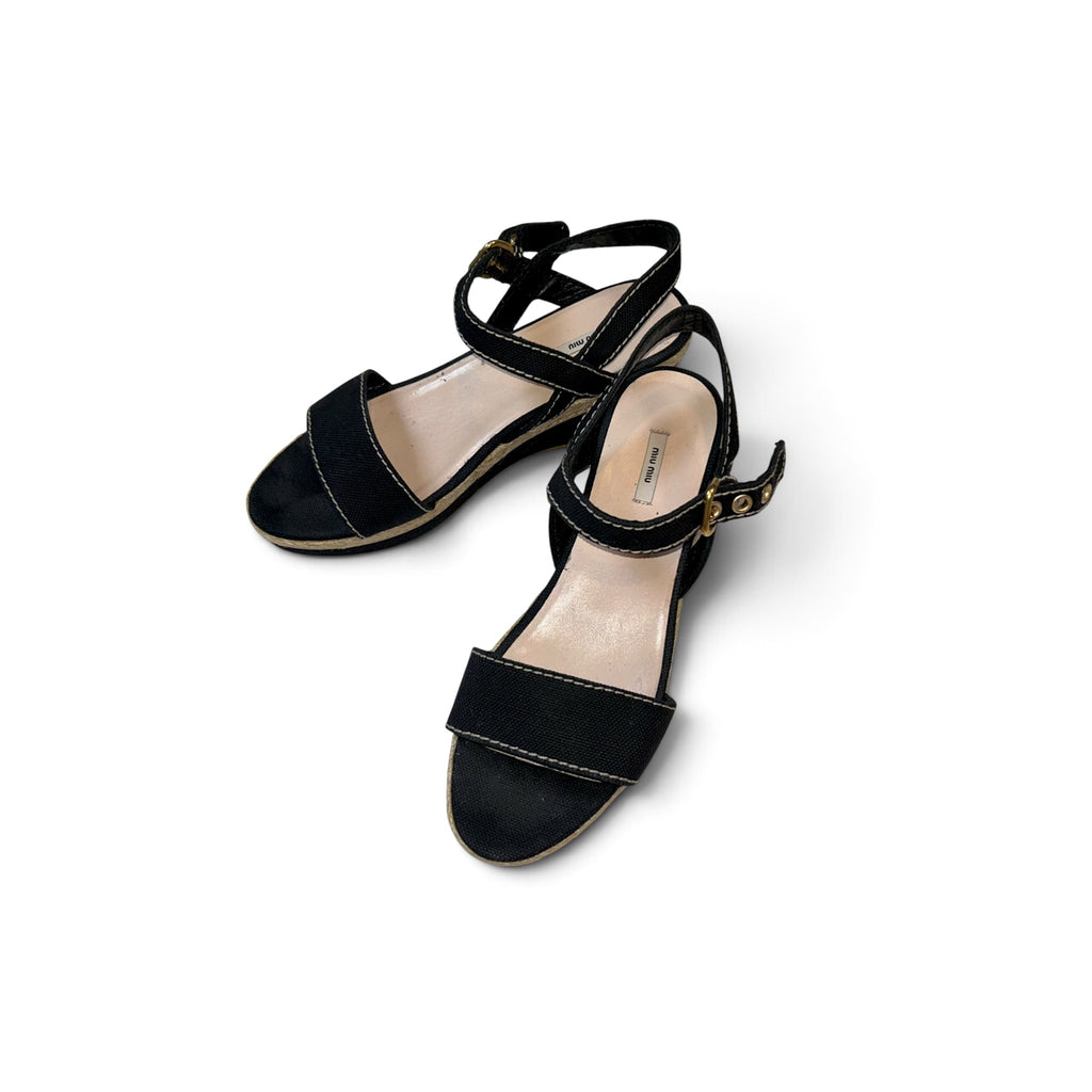 MIUMIU black strap shoes
