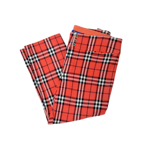 Burberry plaid red pants