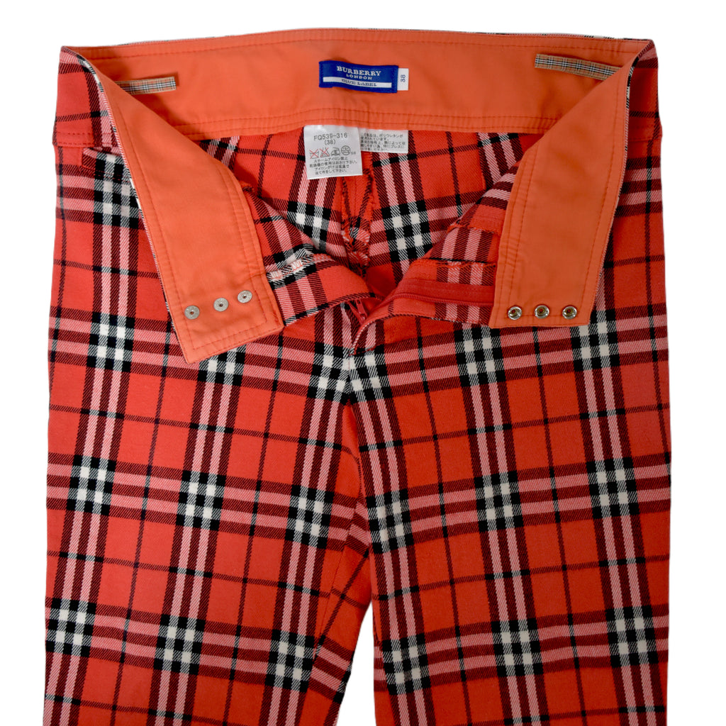 Burberry plaid red pants