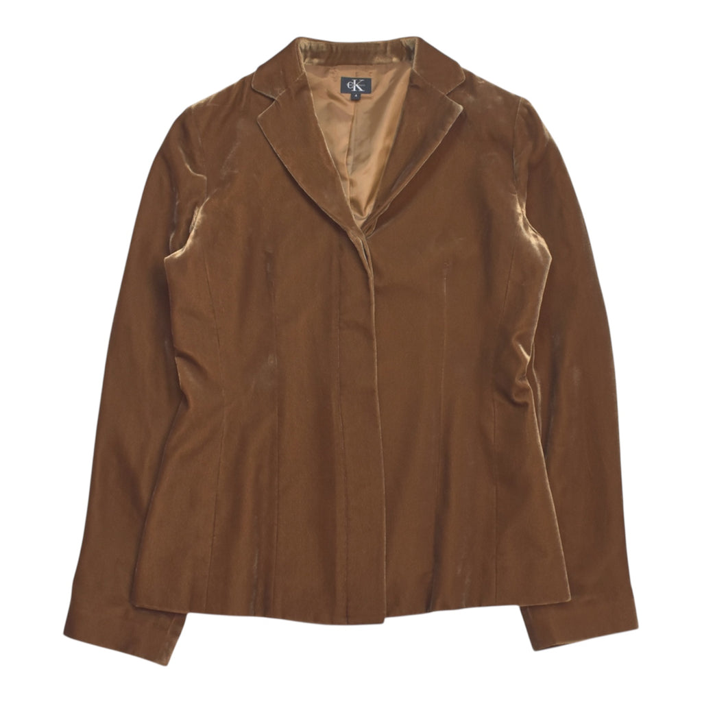 Calvin Klein brown velour jacket