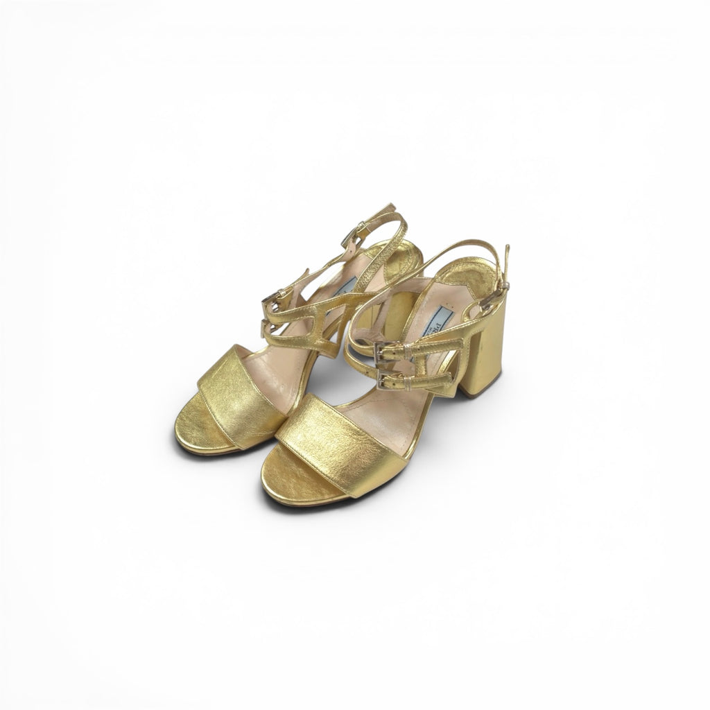 Prada gold sandals