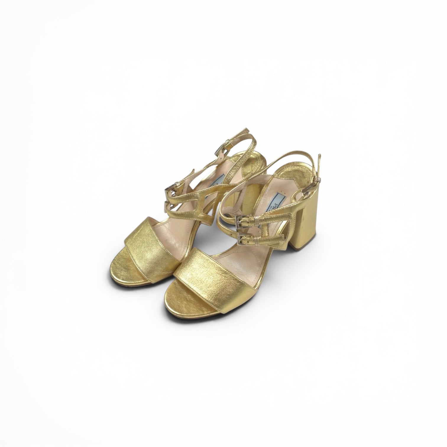 Prada gold sandals