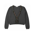 Brumarine short feather cardigan