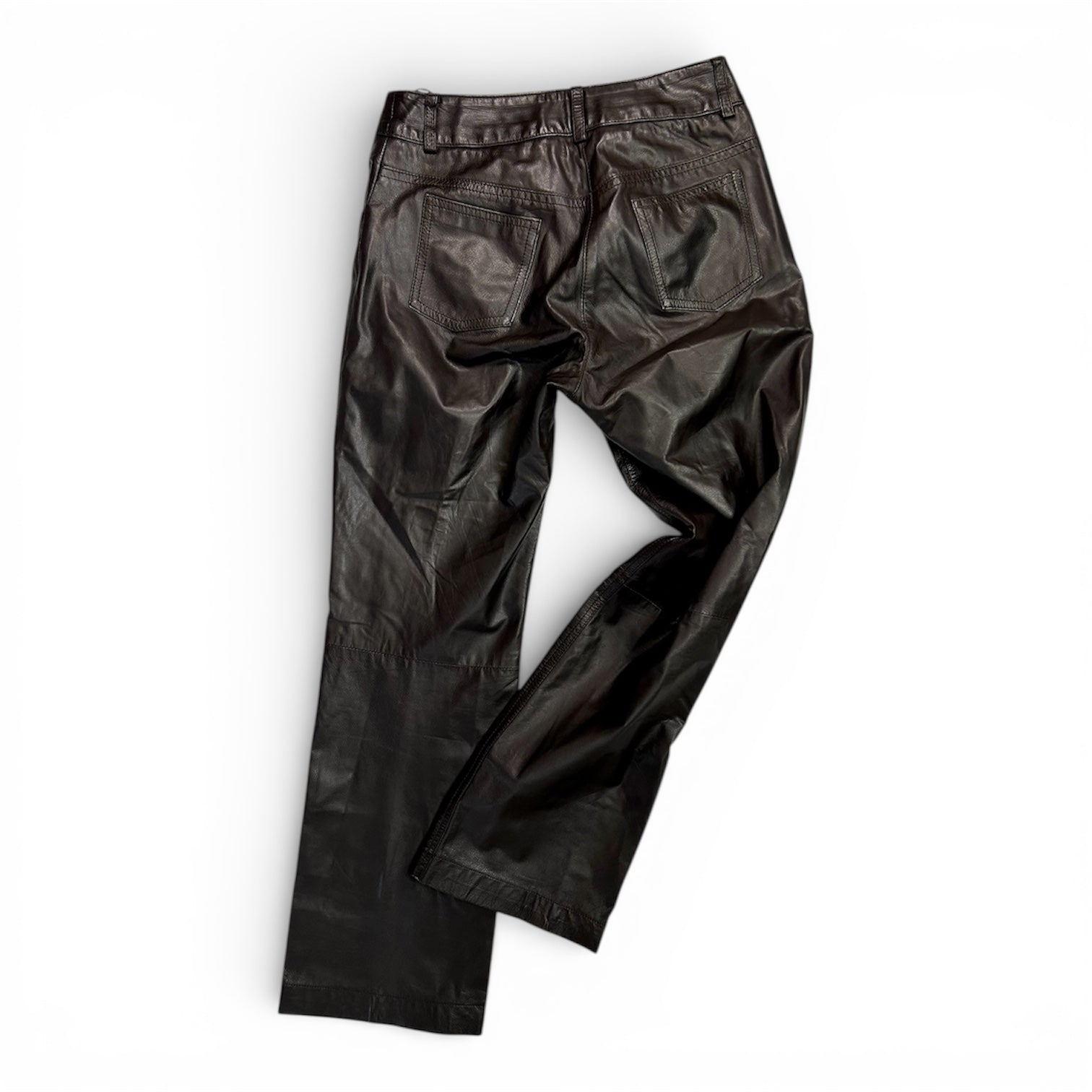 Dark brown leather pants