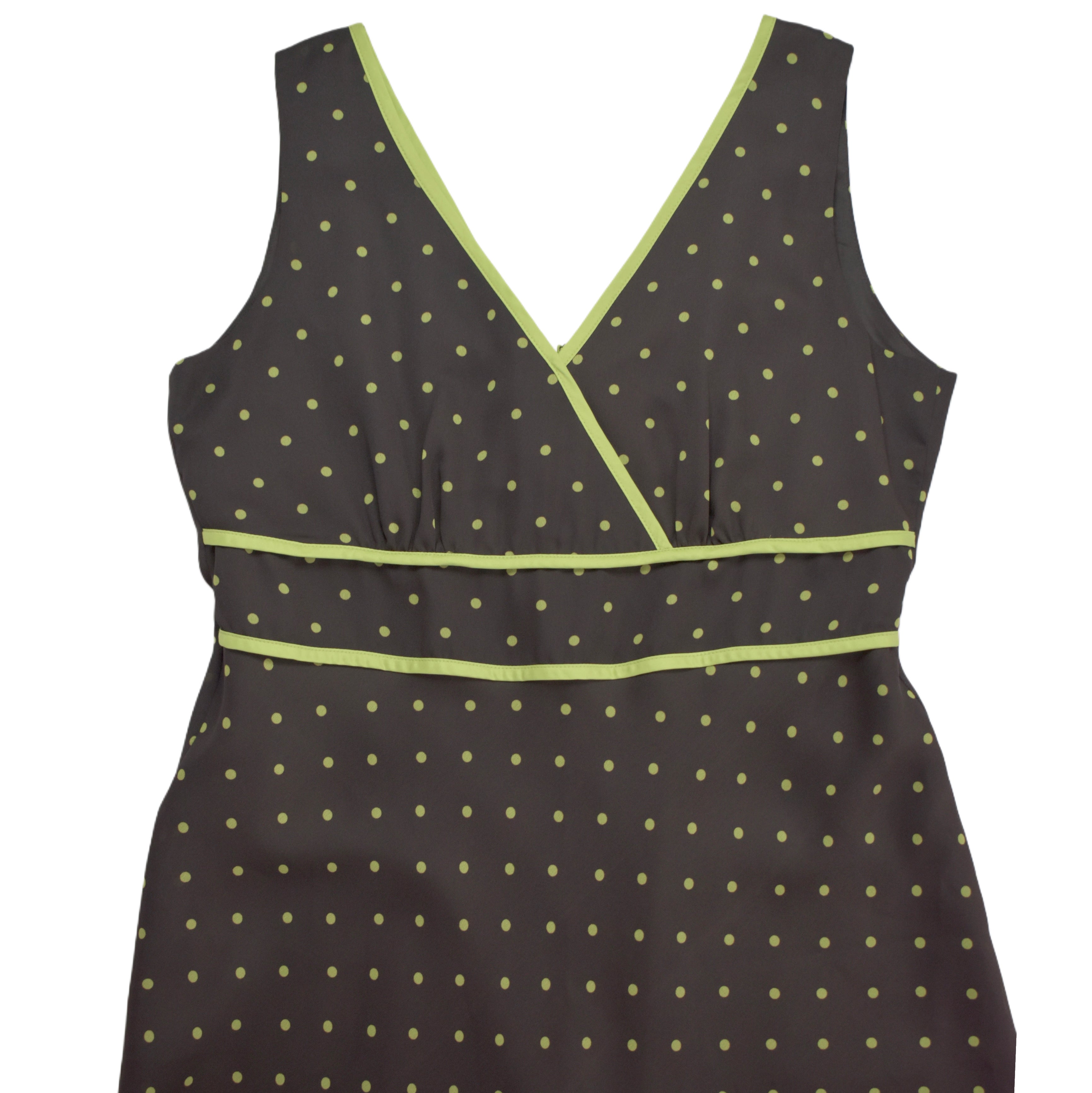 Neon brown dot dress