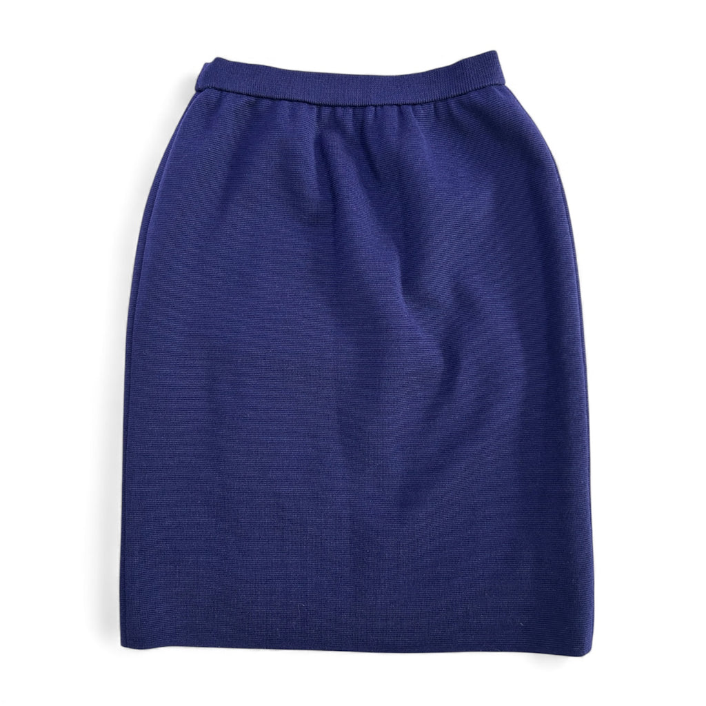 YSL navy knit skirt