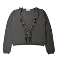 Brumarine short feather cardigan