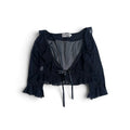 black ruffle bolero