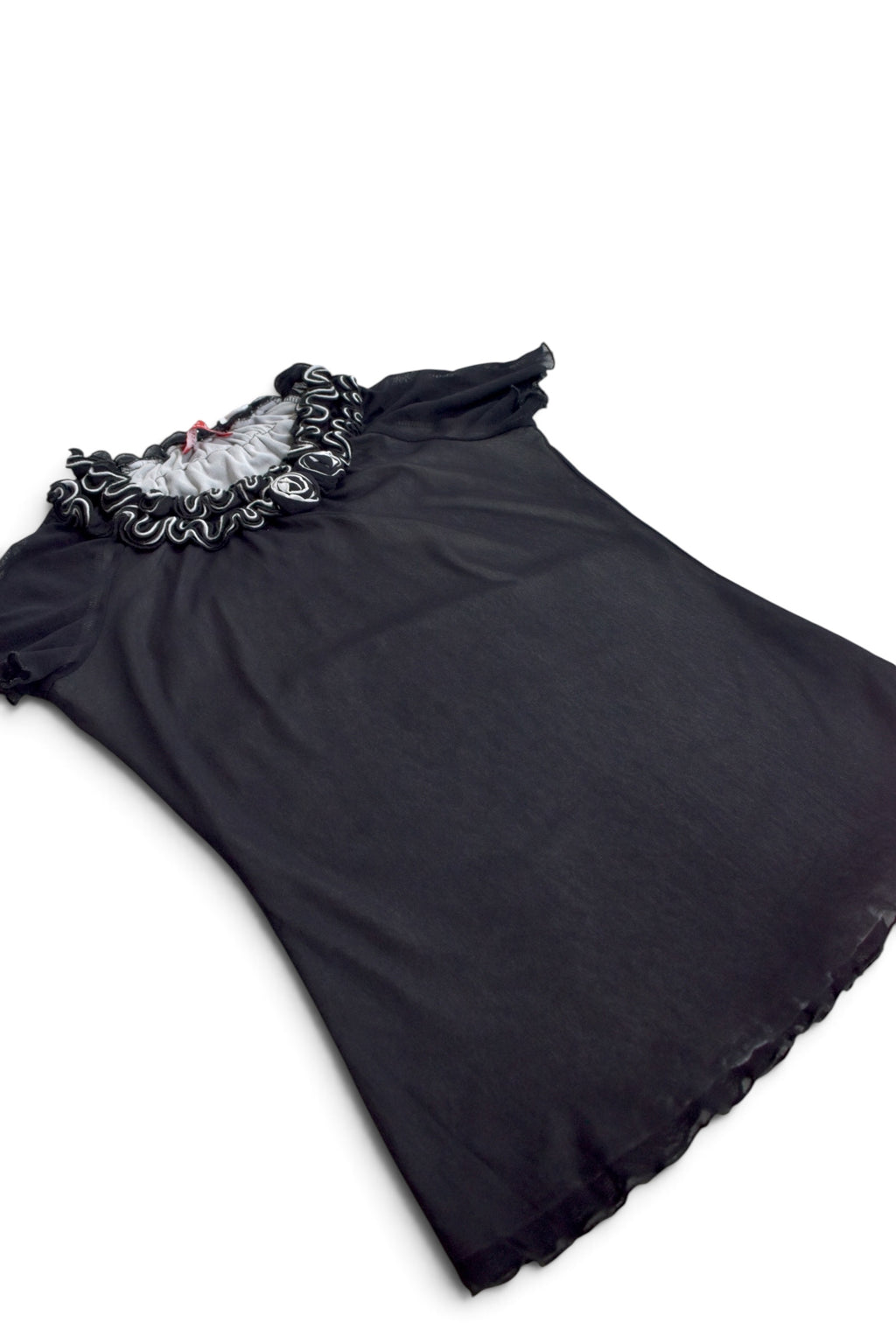black sheer top