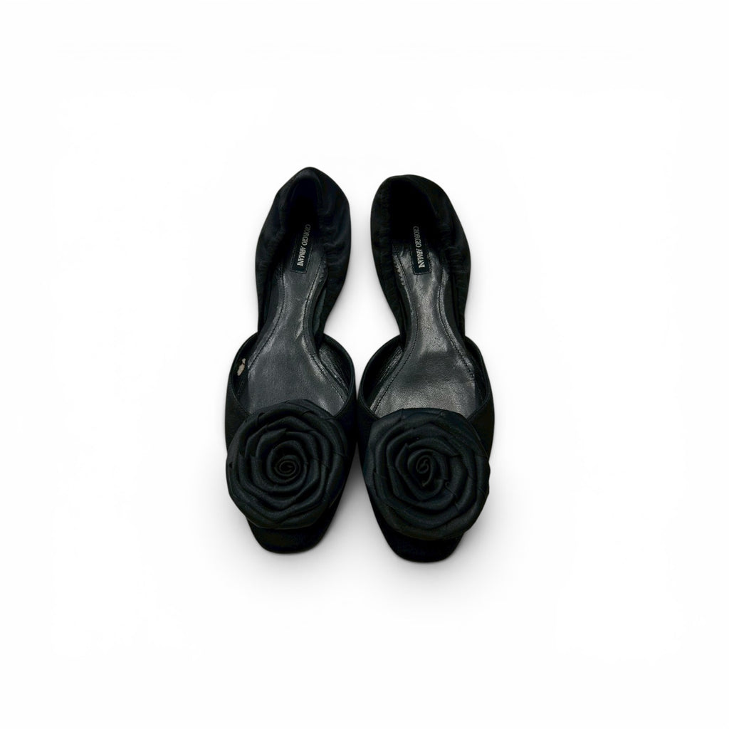 GIORGIO ARMANI flower flat shoes
