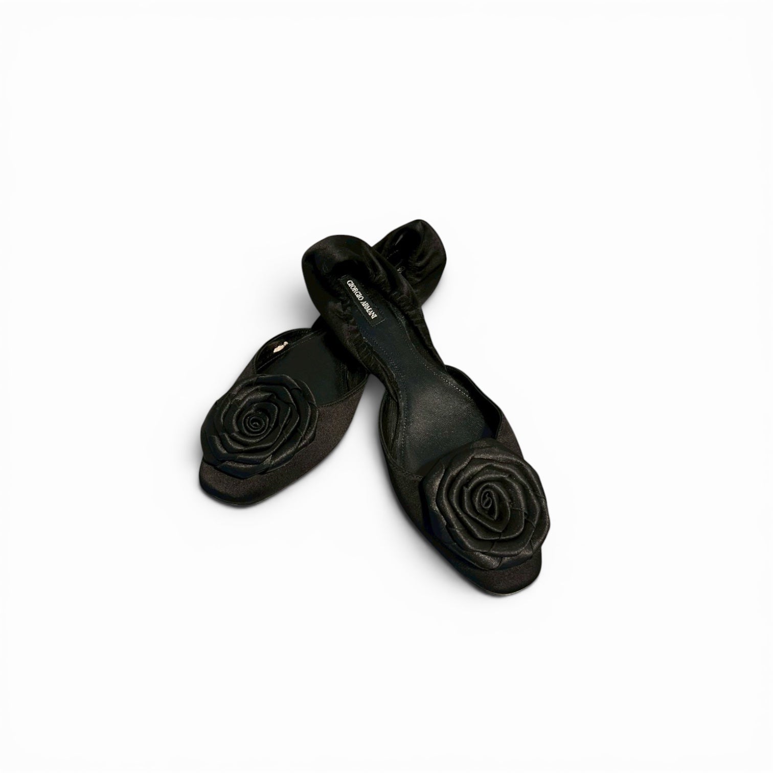 GIORGIO ARMANI flower flat shoes