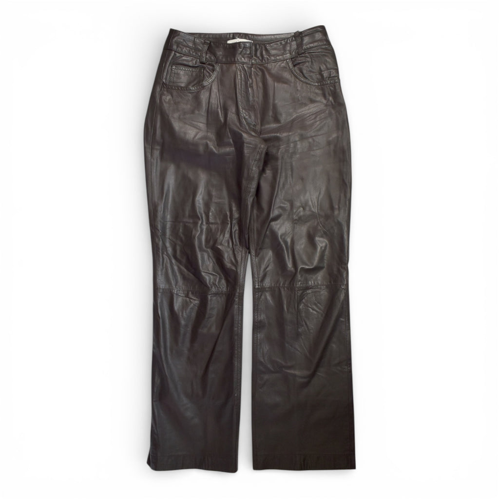 Dark brown leather pants