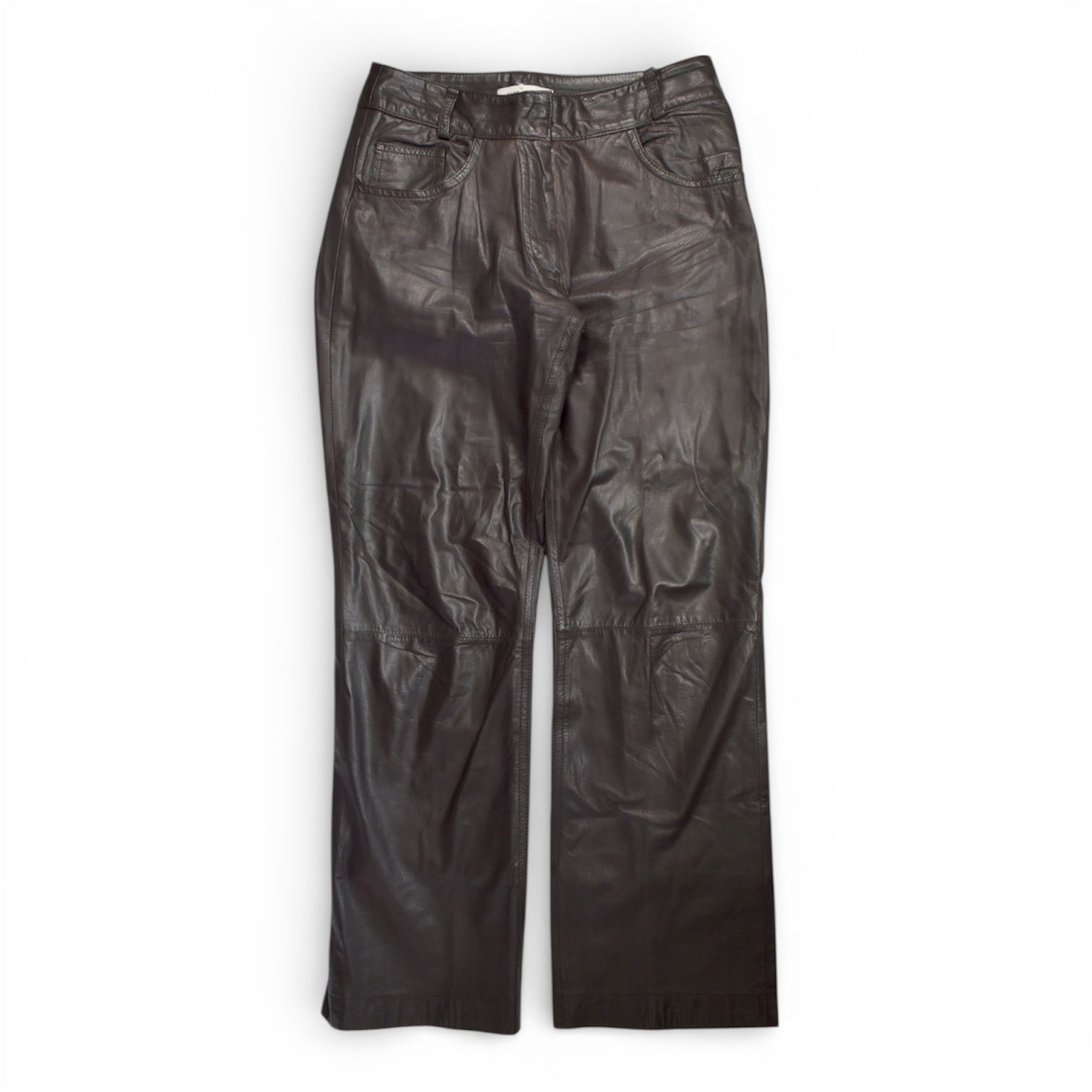Dark brown leather pants
