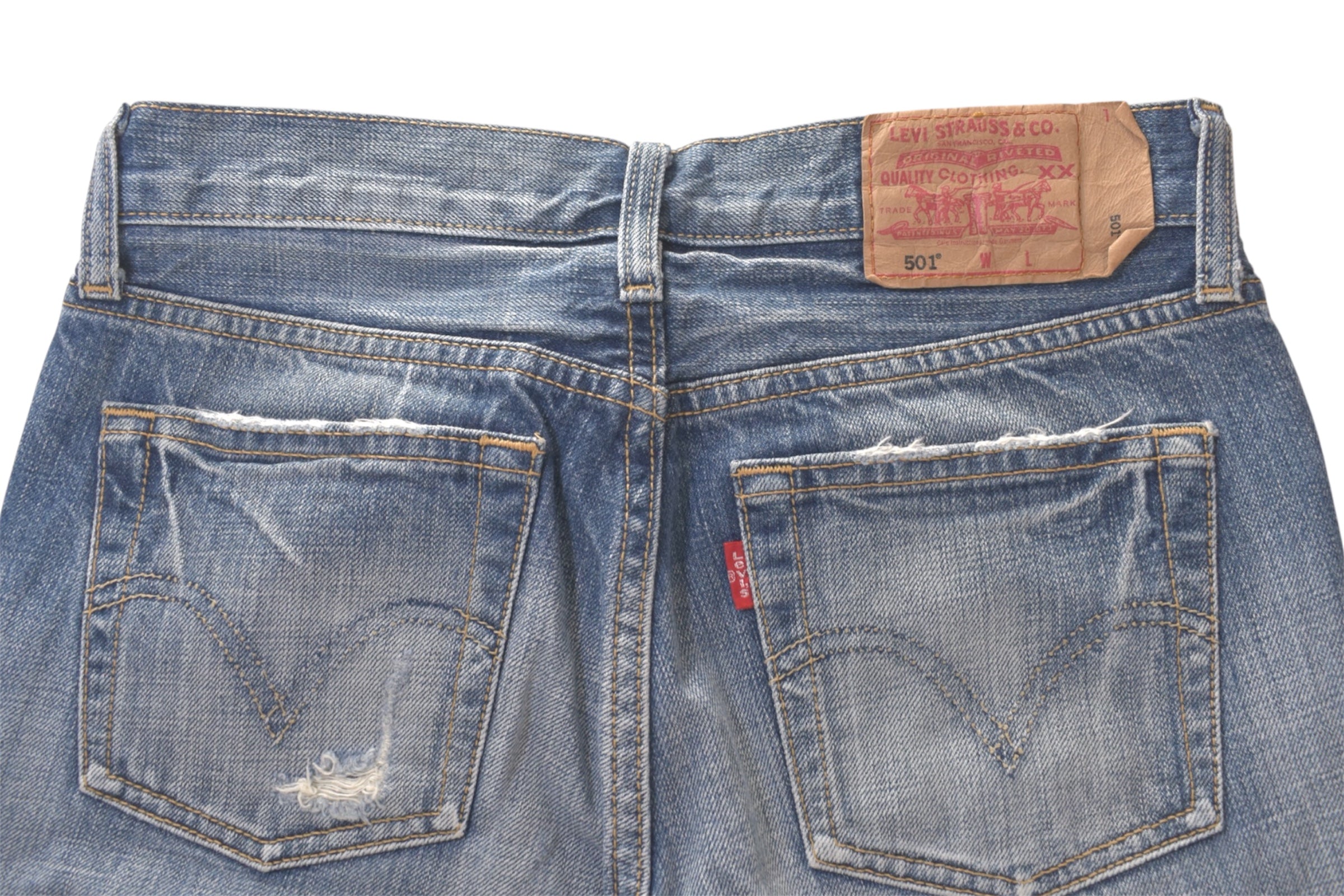 Levis 501 paint denim pants