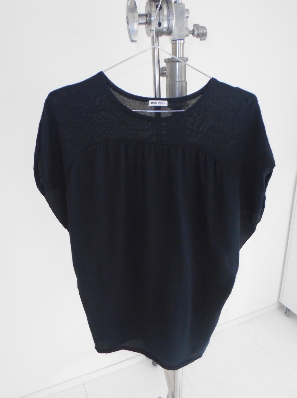 MIU MIU black cocoon top