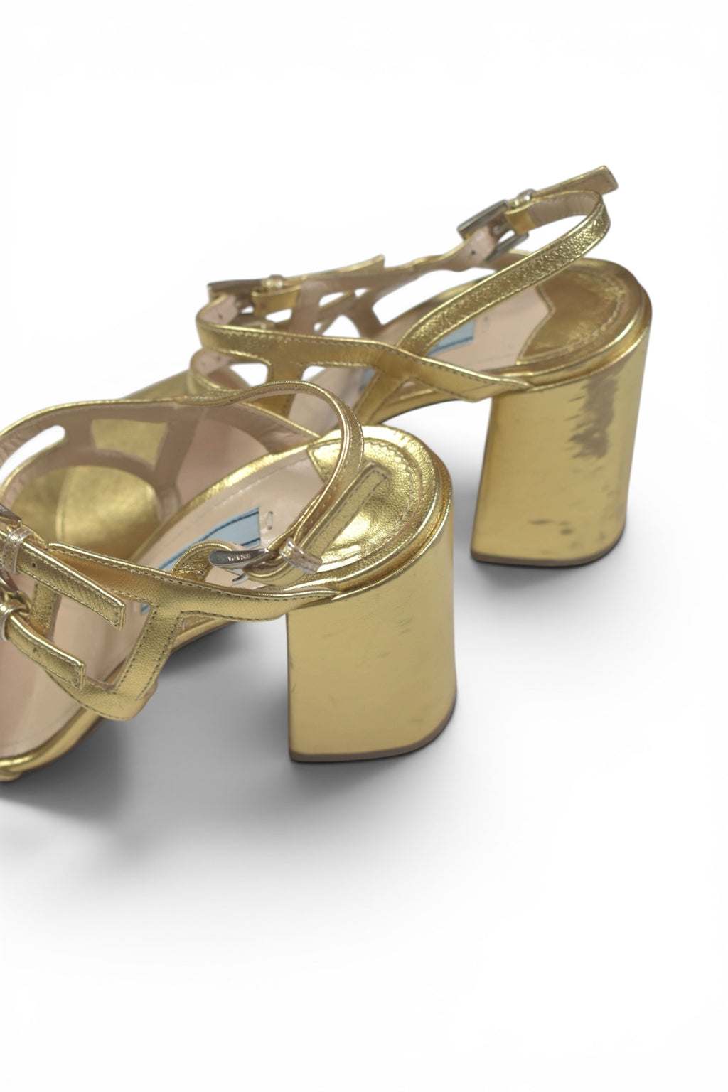 Prada gold sandals