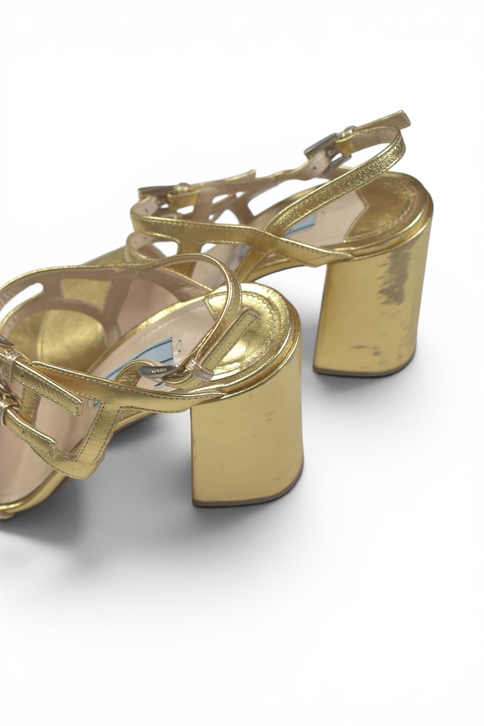 Prada gold sandals