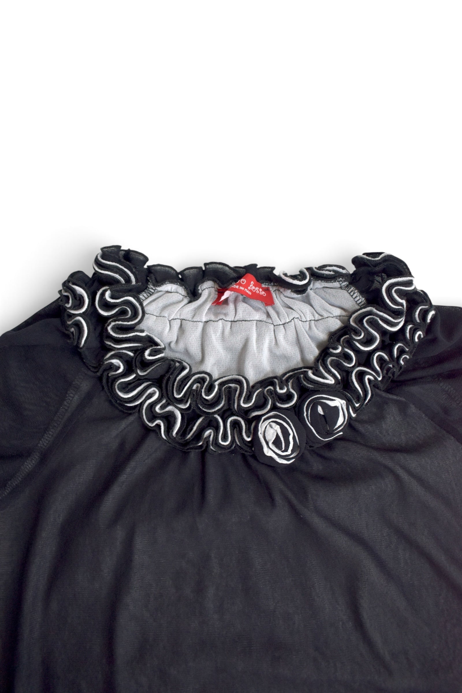 black sheer top