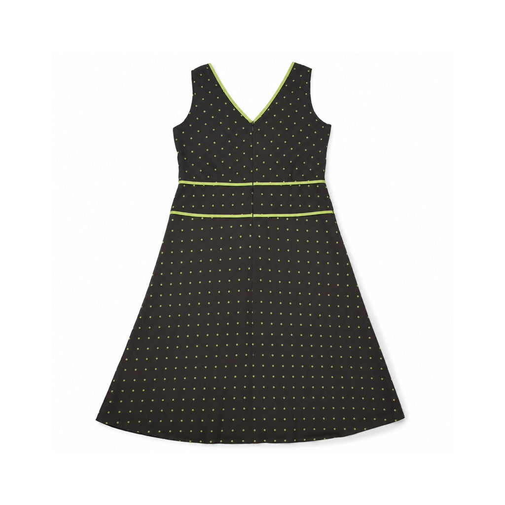 Neon brown dot dress