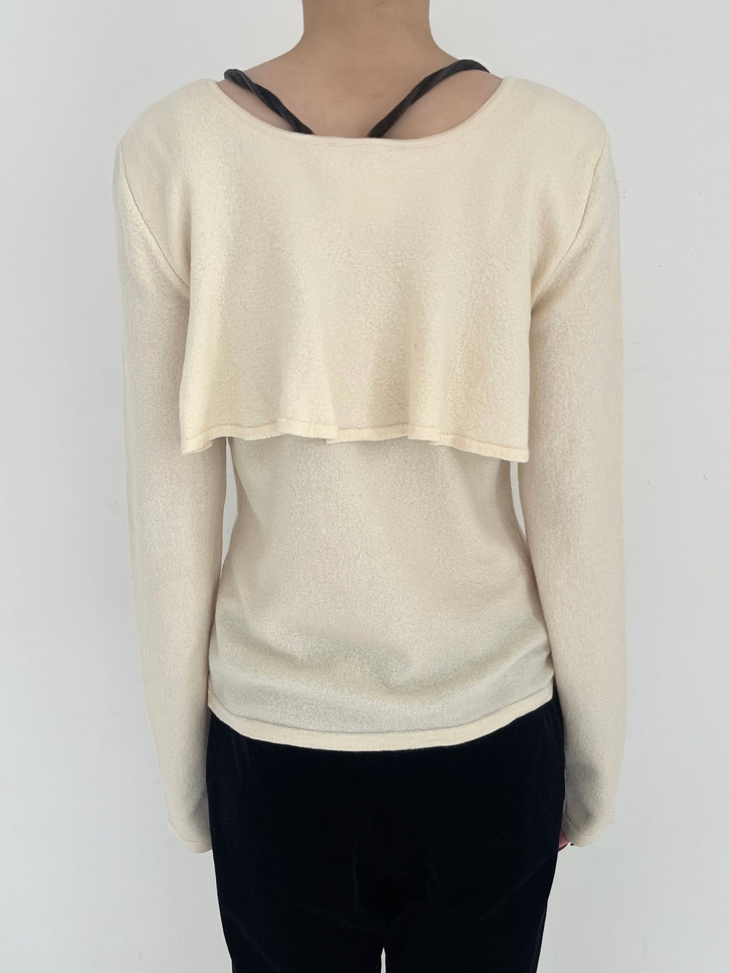 GIVENCHY cream knit top