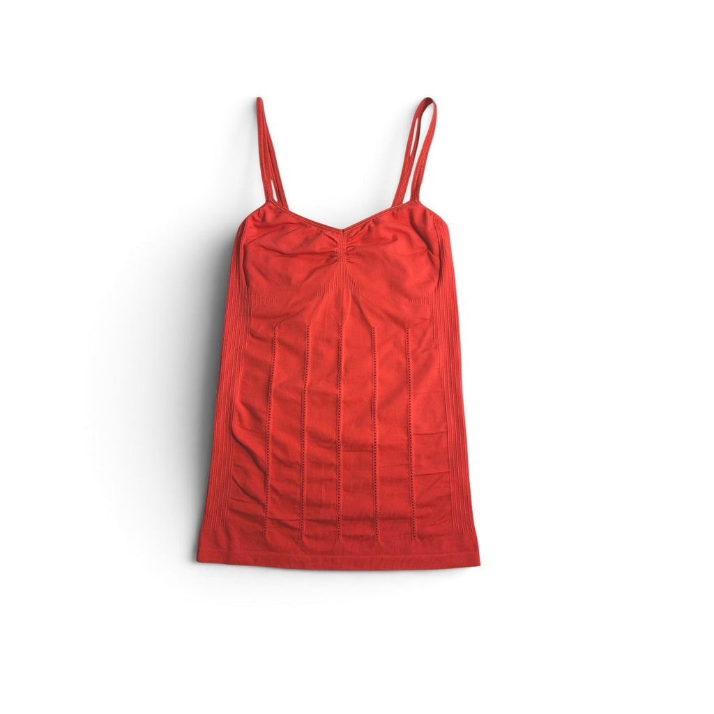 stella mccartney×adidas neon red camisole