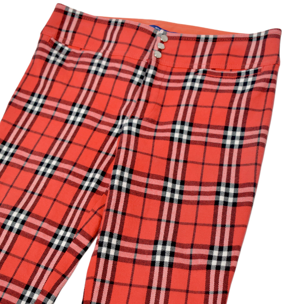 Burberry plaid red pants