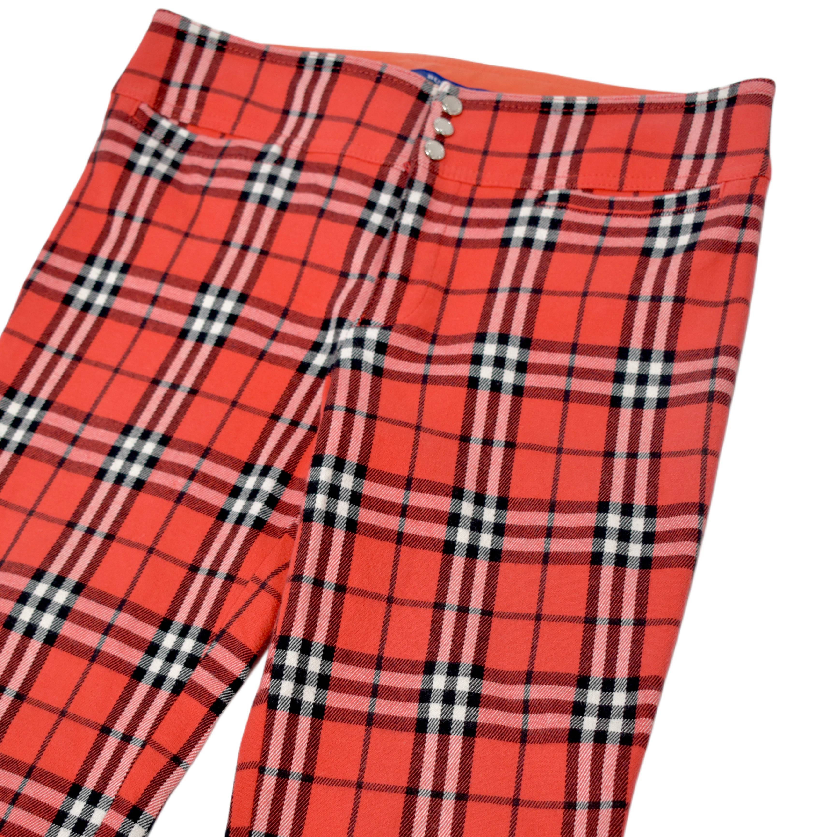 Burberry plaid red pants