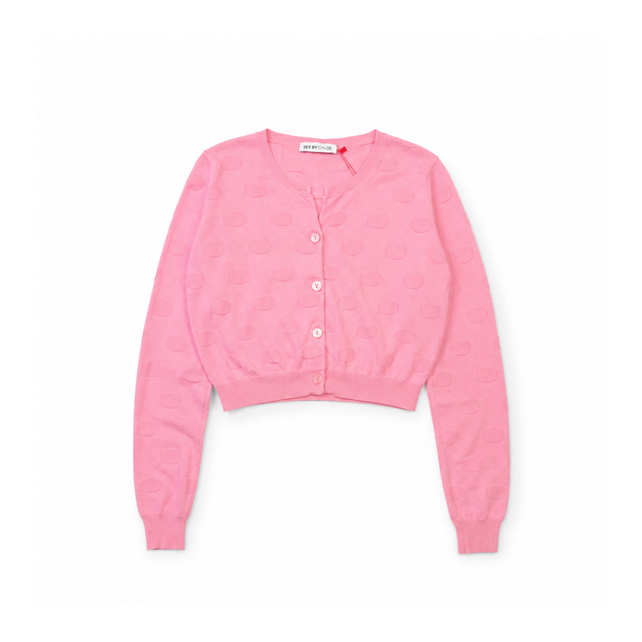 See by chloe pink dot cardigan