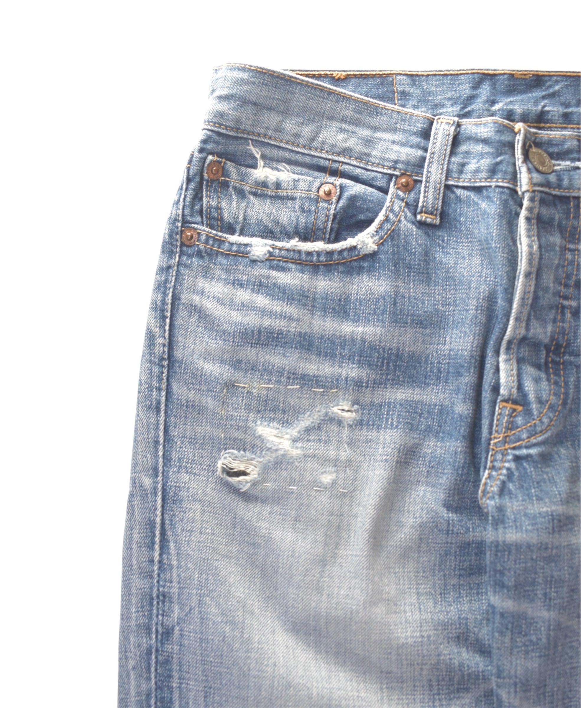 Levis 501 paint denim pants