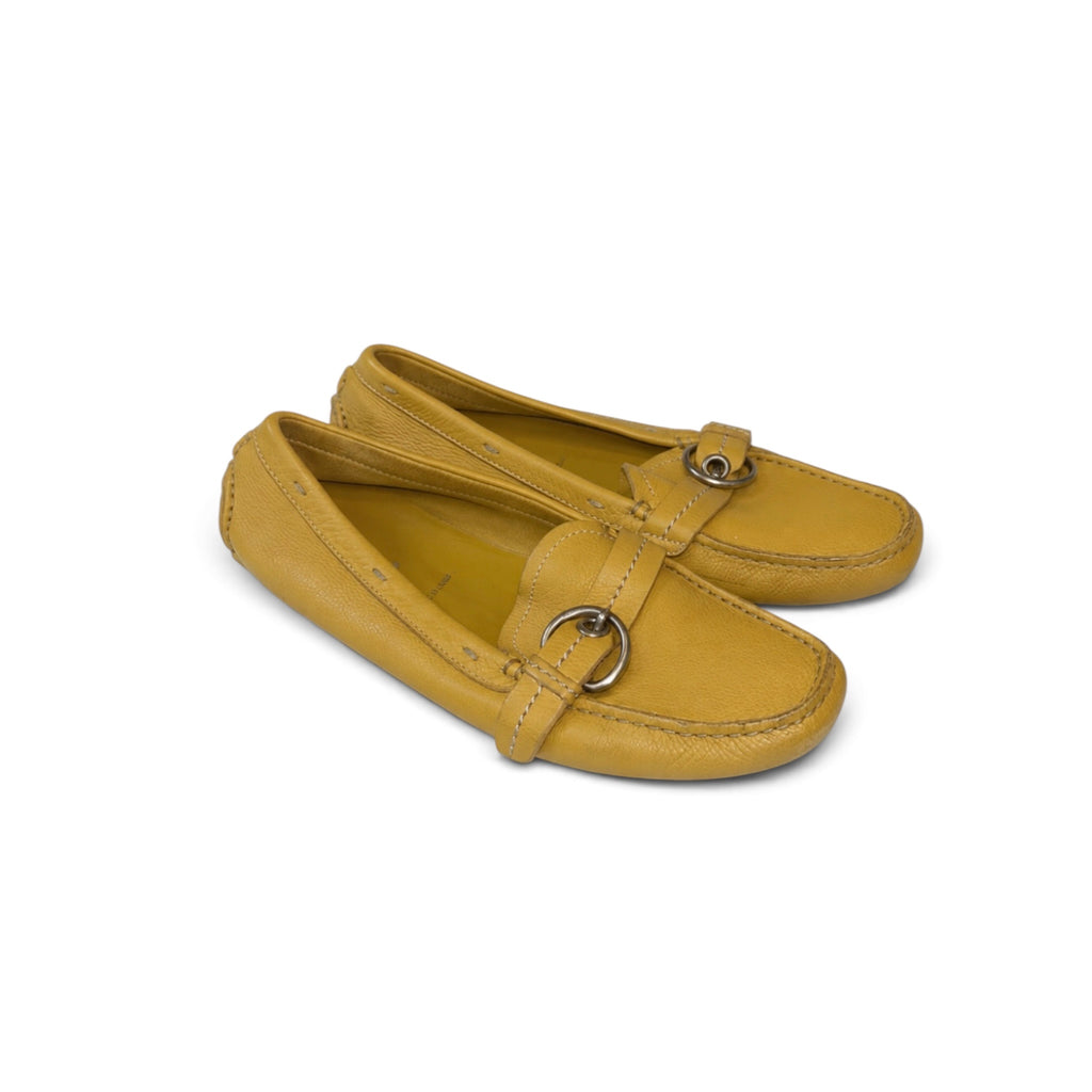 PRADA yellow flat shoes