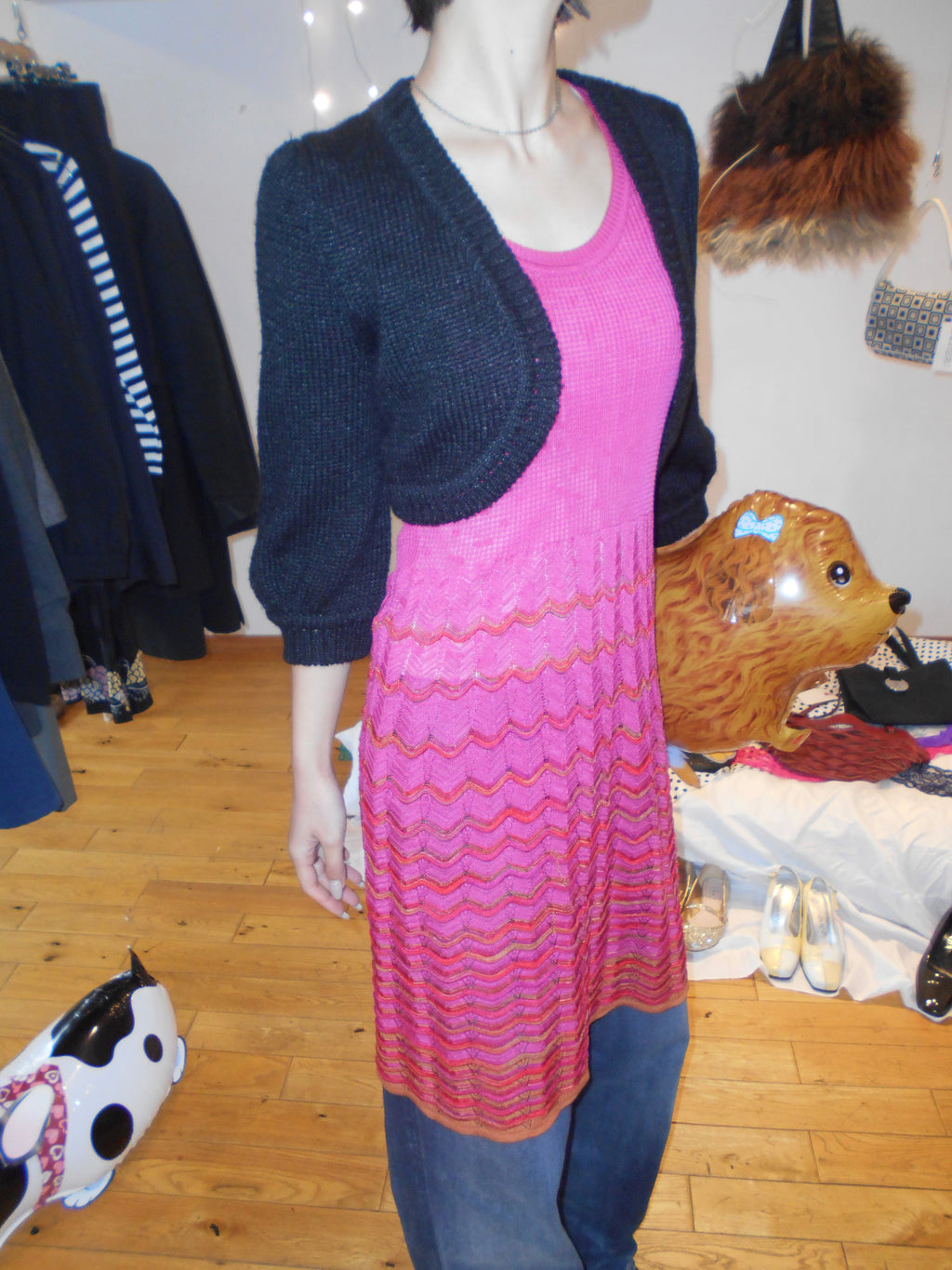 MISSONI pink knit dress