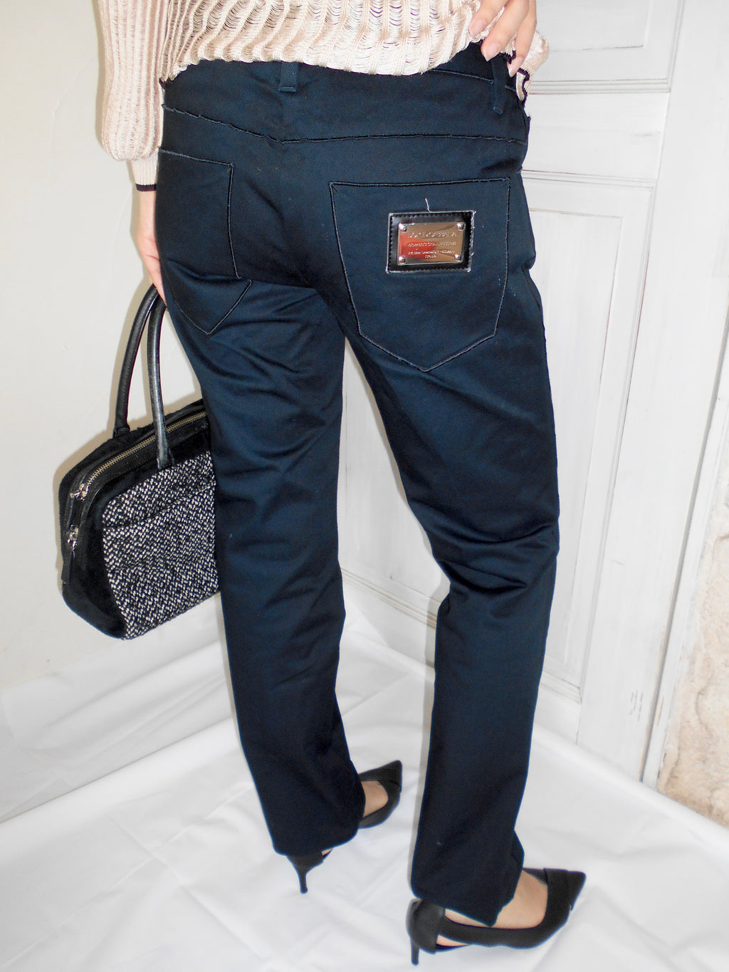 D&G balck denim pants