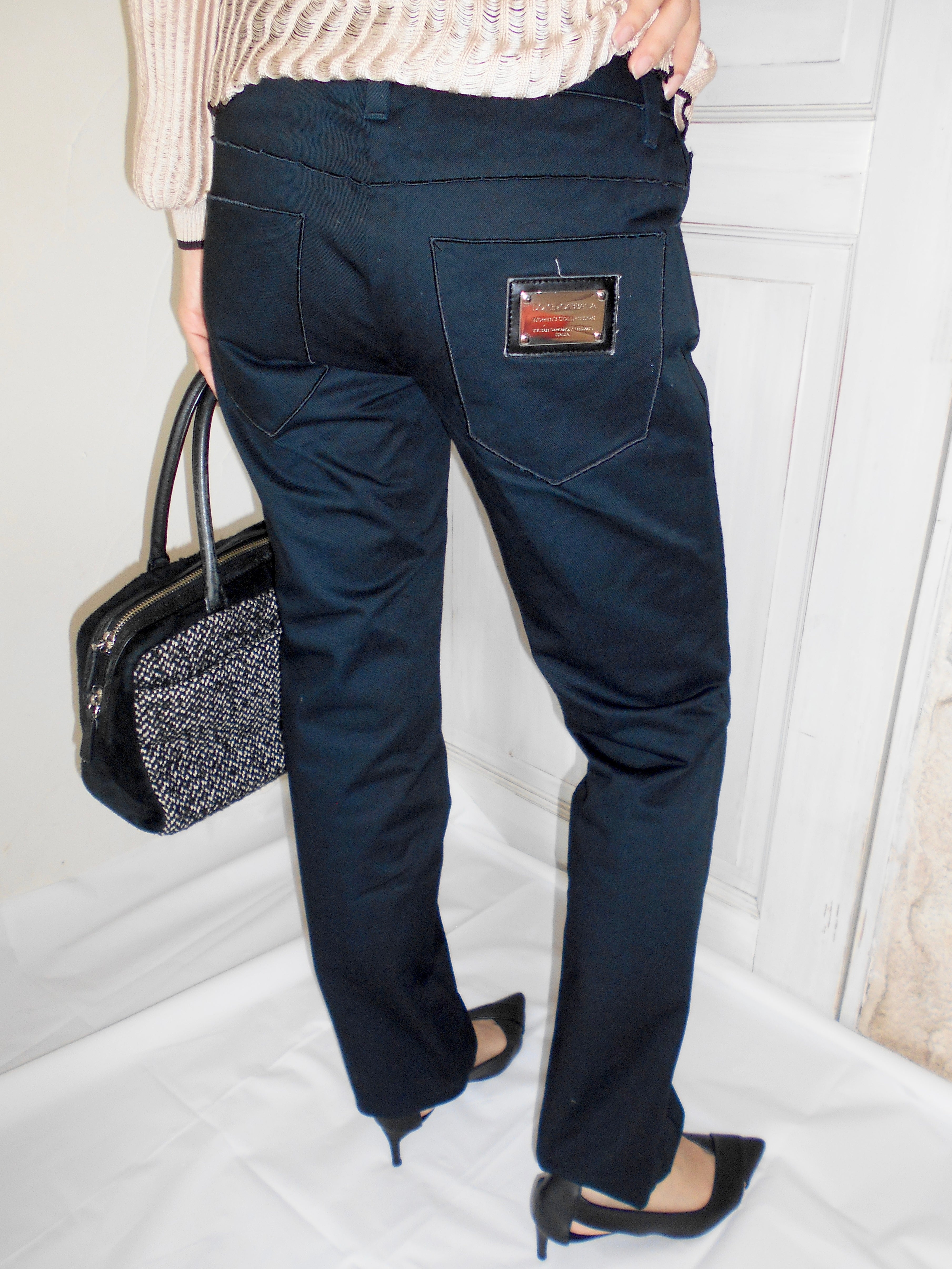 D&G balck denim pants