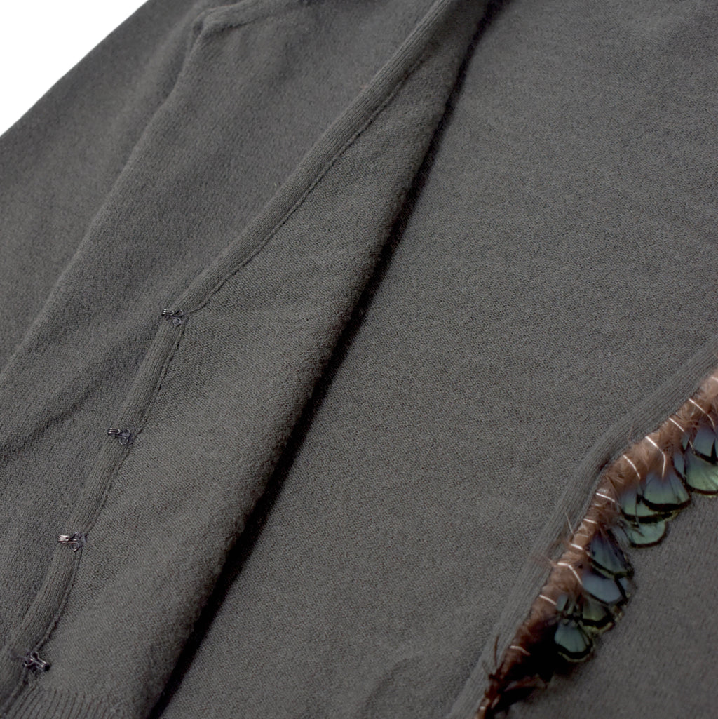 Brumarine short feather cardigan
