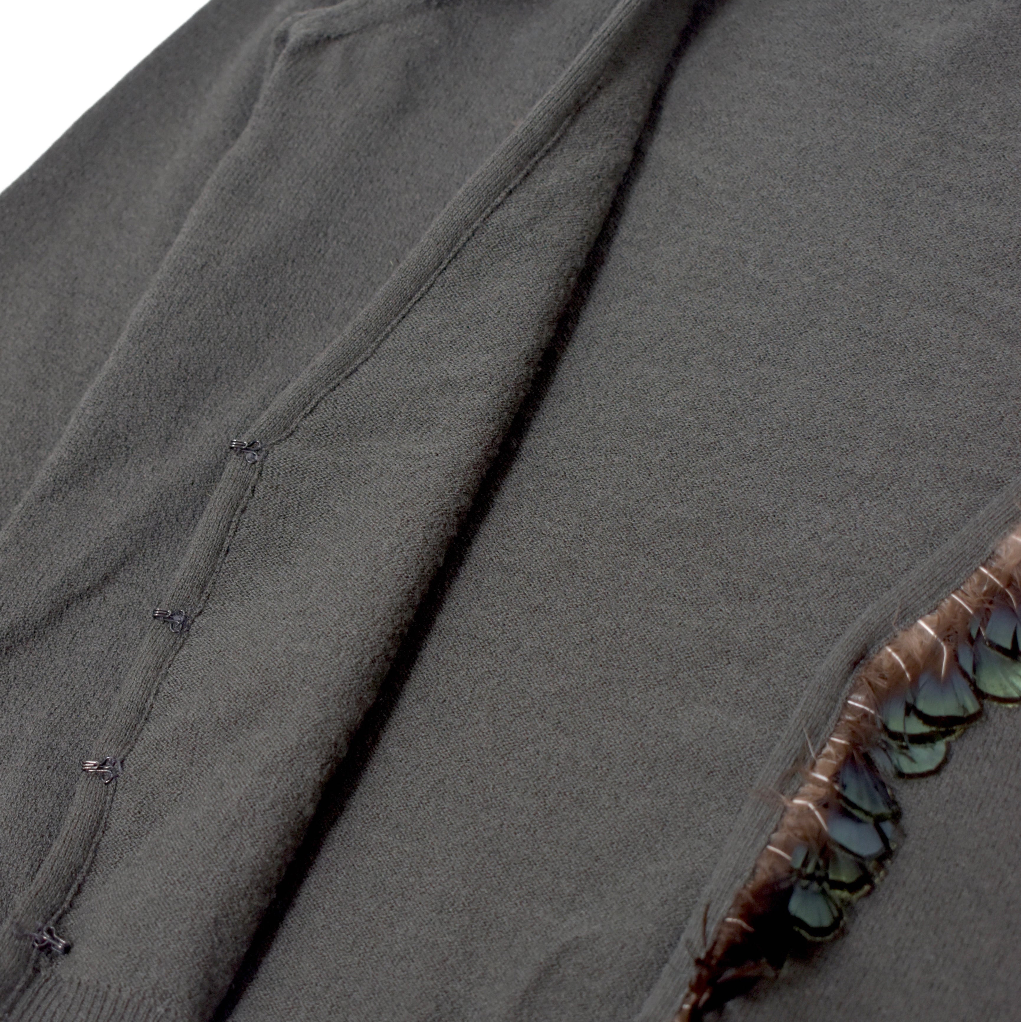 Brumarine short feather cardigan