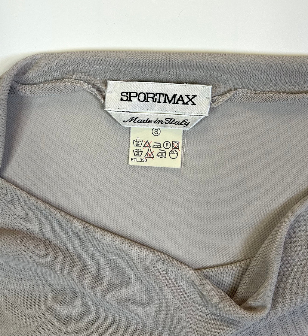 SPORT MAX  gray see-through top