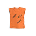 orange logo tee
