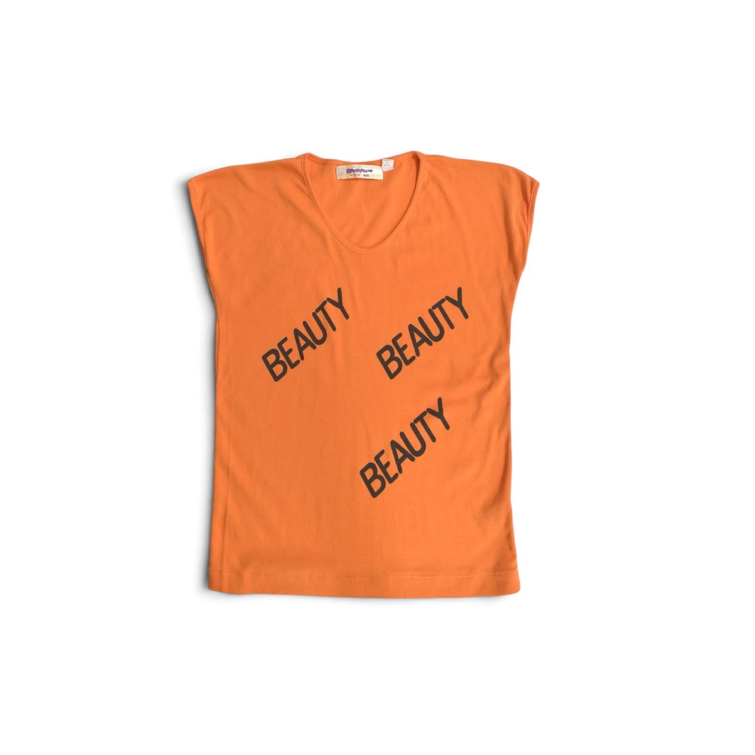 orange logo tee